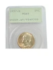 1937-S Washington Quarter PCGS MS65