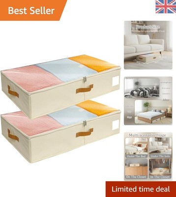 Komfort effiziente Aufbewahrungsboxen unter dem Bett - 48 l, verstärkte Griffe, 2er Pack