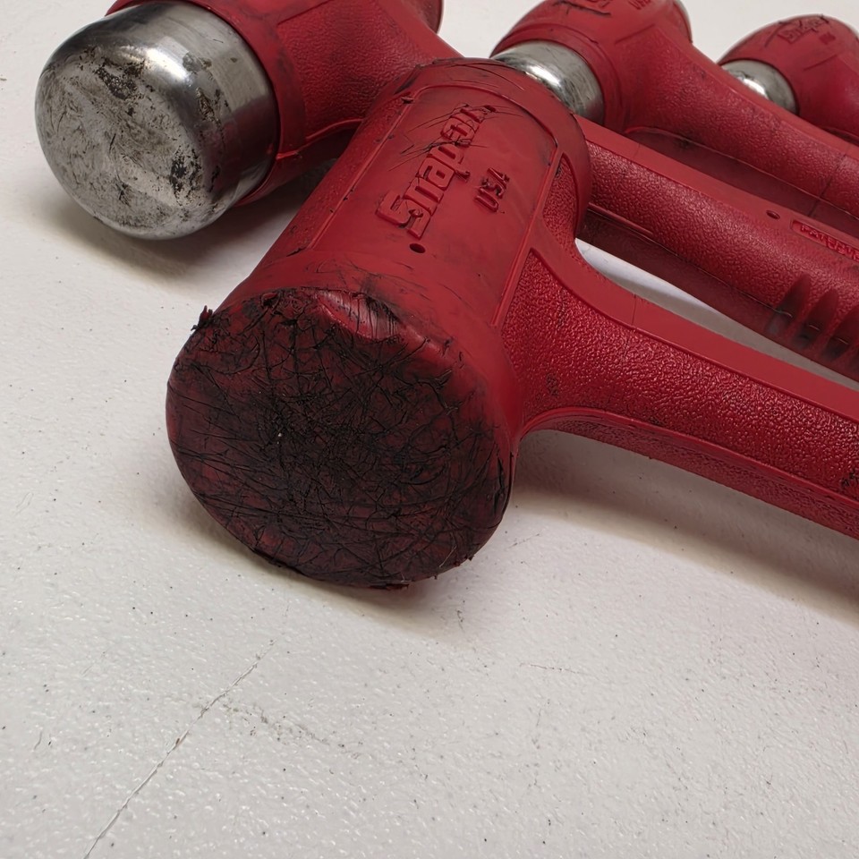 Red Scissors Set Snap On Tools USA 4pc Dead Blow Ball Peen Hammer Set Red Used Fair ...