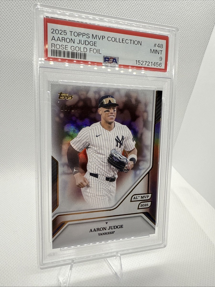 2025 Aaron Judge Topps MVP Collection Rose Gold Foil /17 PSA 9 New 