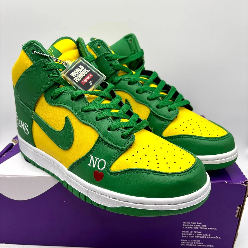 Nike SB Dunk High Supreme By Any Means Brasil Zapatos Atléticos 9 Para hombres DN3741-700 Foto 2 de 4
