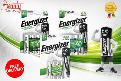 Energizer AA & AAA wiederaufladbare Batterien 600, 2000, 2300 mAh vorgeladen
