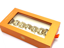 Tory Burch Women's Apple Watch 38/40 Band Gold Stainless Steel Bracelet TBS0071