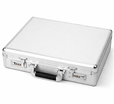 New Invicta Watch 18 Slot Aluminum Briefcase Silver Combination