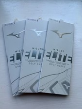 3 NEW MIZUNO ELITE GOLF GLOVES - MEN'S CADET X-LARGE WORN ON YOUR LH