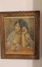 Gabrielle With Rose Framed Print Renoir