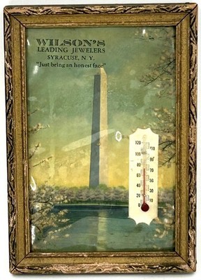 1920s WILSON'S LEADING JEWELERS Advertising Thermometer - Syracuse, NY