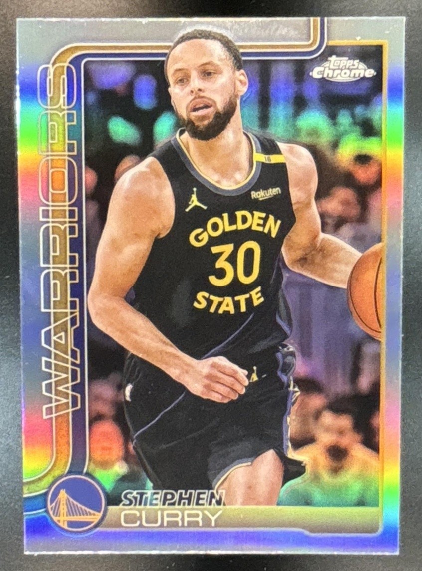 2025-26 Topps Chrome Stephen Curry Refractor #201 Golden State Warriors