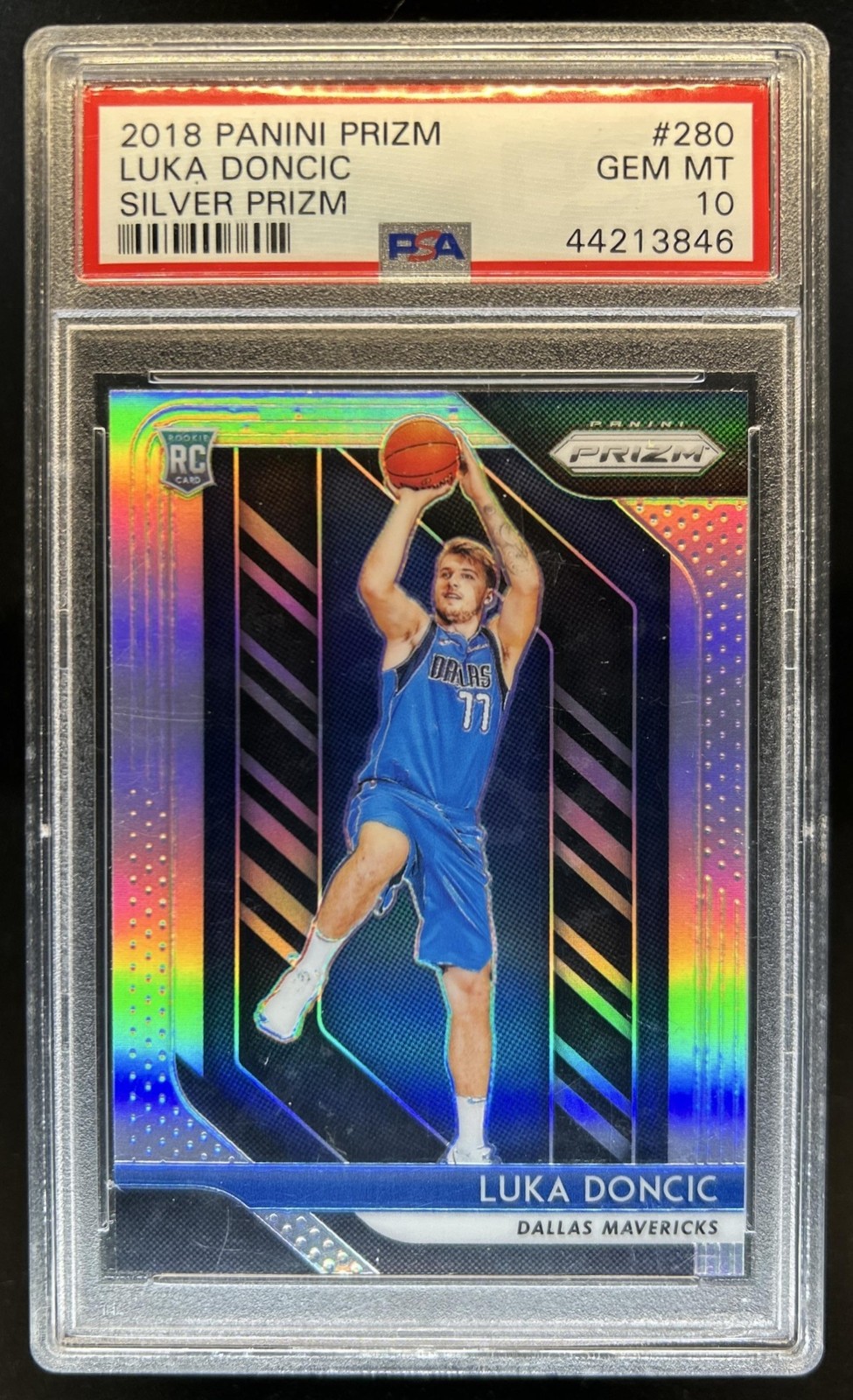 2018-19 Panini Prizm Luka Doncic RC Prizm Silver Rookie #280 Mavericks PSA 10