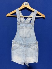 Old Navy Girls Blue Denim Overall Romper Shorts M 8 Sleeveless Pockets