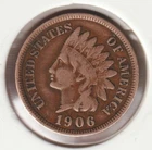 US Rare Old West 1906 Indian Head Penny Coin American Collection Shield Cent USA