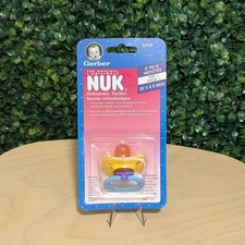 Gerber Orthodonic Pacifier, VINTAGE 1997 Yellow/Light Blue Size 2 HTF Rare