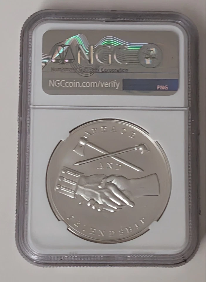 2019 1OZ SILVER MEDAL JAMES MONROE U.S. MINT PRESIDENTAIL SERIES NGC MS69 - Image 2 of 2