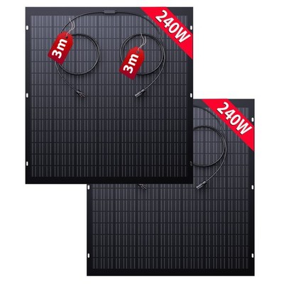 480W Solarmodul Flexibel 2x240W Solar Panel FÜR Balkonkraftwerk Mono PV Modul