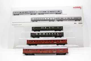 H0 Märklin 43204 Express Train Car Set DSG DB Passenger Car AC Original Packaging O136