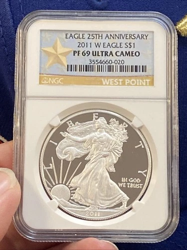 2011 W ~ EAGLE 25TH ANNIVERSARY NGC PF69 ULTRA CAMEO 1 OZ AMERICAN SILVER EAGLE
