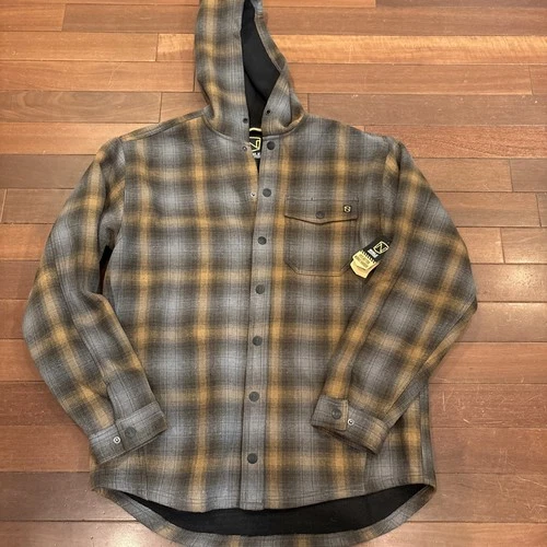 NWT Noble Outfitters Hooded Jacket Men Large Gray Brown Insulated Ranch Workwear - product listing photo