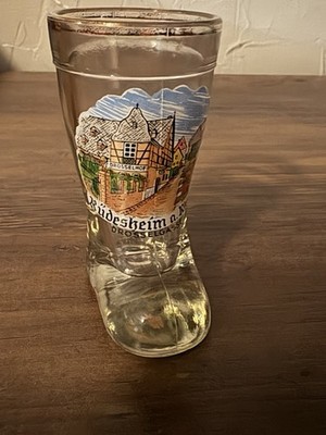 VTG Rüdesheim am Rhein Boot-Shaped Painted Souvenir Shot Glass, Barware, Mancave