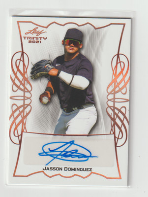 2021 Leaf Trinity-Jasson Dominguez Autograph-New York Yankees