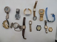 Lot 13 Vintage Watches Sold As Is Untested Vintage Golden Pocket Leather ZA2
