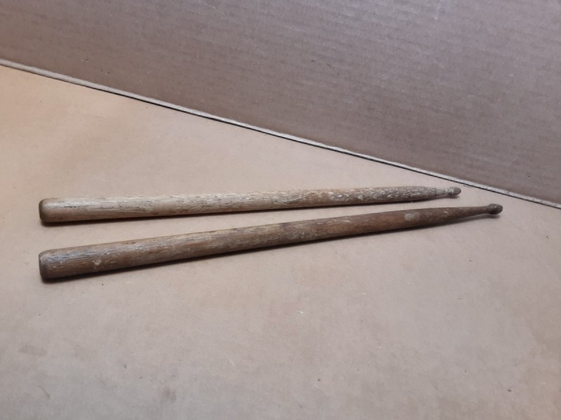 Vintage Pair of Ludwig 2B Wooden Drum Sticks 16" And  17"