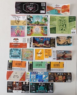 Lot 5 étiquettes bière microbrasseries France