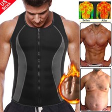 Men Neoprene Sauna Vest Sweat Tops Fat Burning Body Shaper Gym Workout Shirt HOT