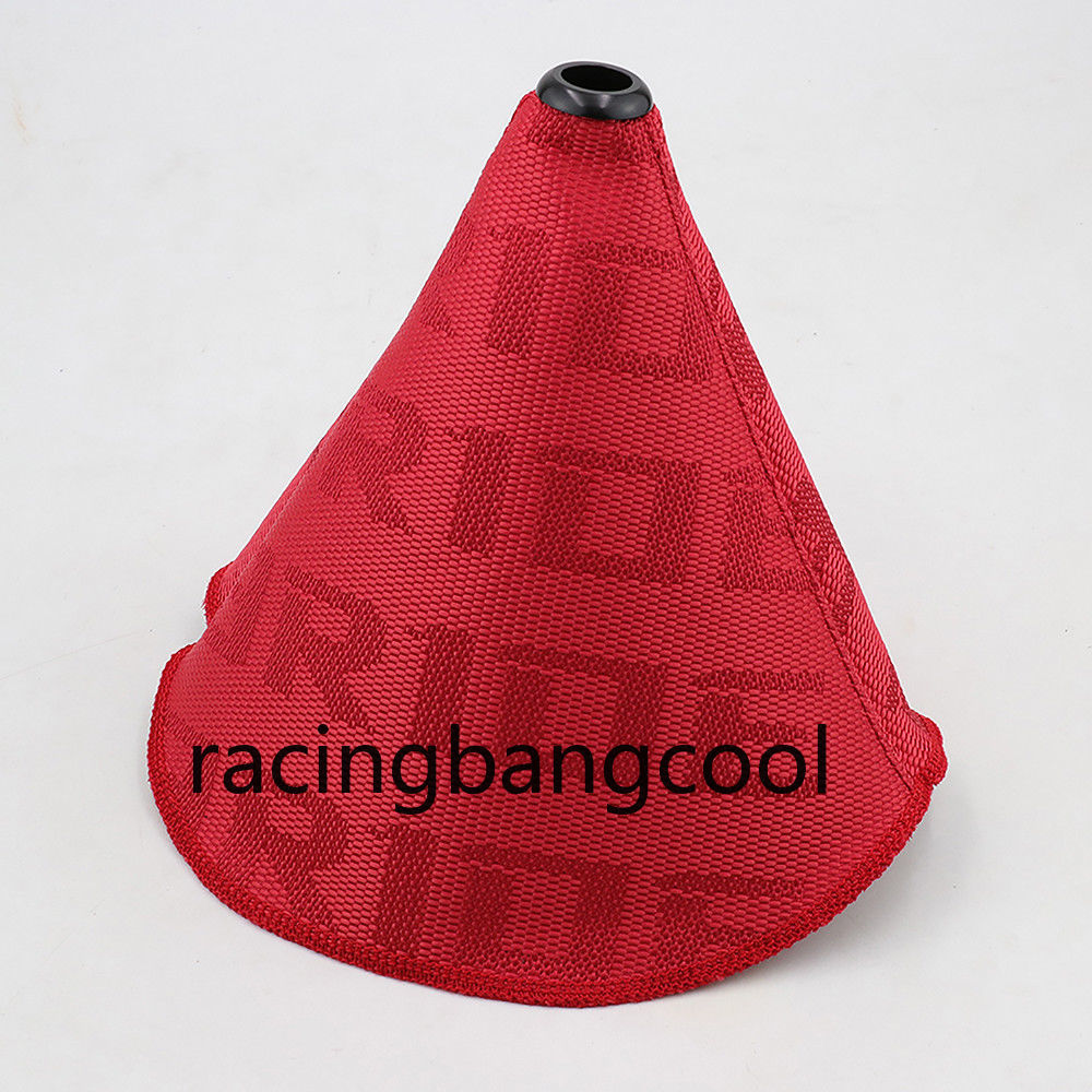 Racing Bride Red Hyper Fabric Shift Boot Shift Knob Cover for Subaru