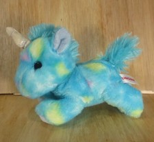 Aurora 7" Unicorn Plush Stuffed Animal Toy Blue Tie-Dye