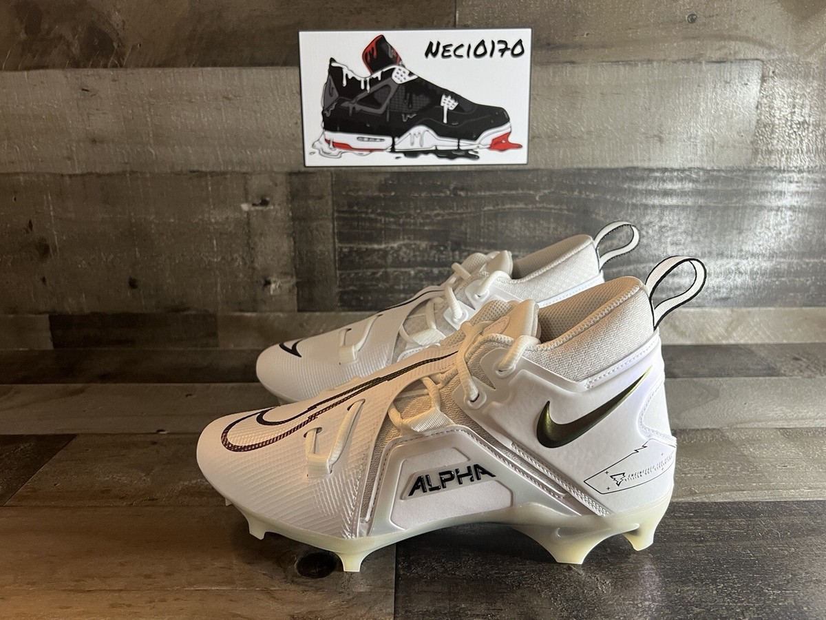 Nike Alpha Menace Pro 3 White Black Football Cleats CT6649  display picture 1