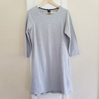 Workshop Republic Clothing Damenkleid grau gestreift Reißverschluss hinten Größe Medium