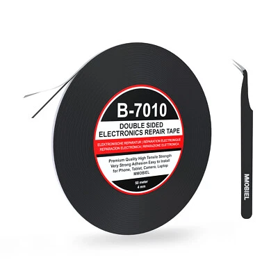 MMOBIEL 4mm Doppelseitiges Klebeband Tape 50 Meter für Reparaturen Handy Tablet - Bild 1 von 4