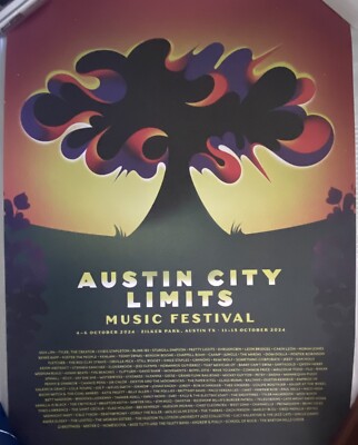 Austin City Limits ACL Music Festival 2024 Official Poster New 18x24 Not Re