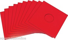  10 pack 12" LP Red Record Jacket Covers Has Hole Protect Your Vinyl  12JWREHH