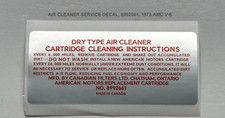 Amc Air Cleaner Service Decal 8992661 1973 Amc V-8