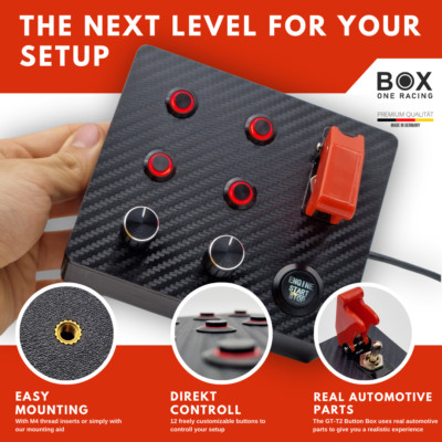 Button Box Sim Racing Desk Clamp Encoder Start/Stop Momentaty-Safety-Switch 12F