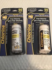 AquaChek Test Strips with Chlorine - 50 Pack Factory Sealed X 2