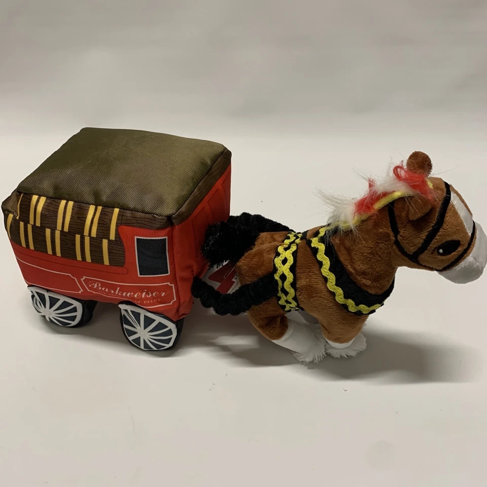 🐶 Caja de ladridos juguete para perros Barkweiser Clydesdale caballos cerveza Budweiser nueva con etiquetas Foto 2 de 4