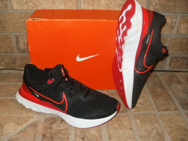 Nike React Infinity Run FK 3 Men's Running Shoes - Black/Red - Size 11 - $160
