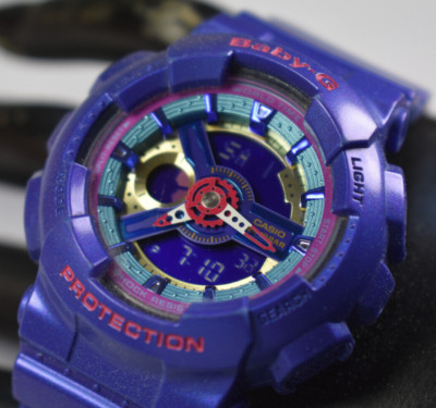 Casio BA112-2A (5338) Baby Digital-Analog 3D Layered Blue/Pink