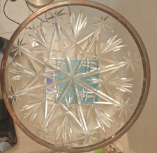 Vase russe argent 84 fruits cristal avec bordure argentée