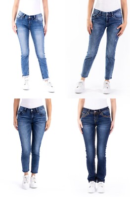 STRAIGHT SLIM UMSCHLAG BLUE MONKEY JEANS B WARE NEU BLAUTÖNE MARKANTE NÄHTE