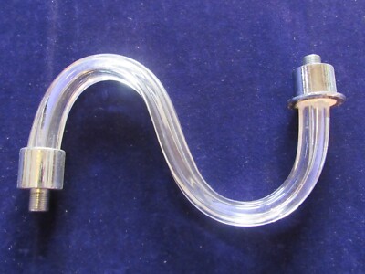 New oldStock 6'' Fluted Crystal S-Arm Chrome Fittings Chandelier Replacement Dh7