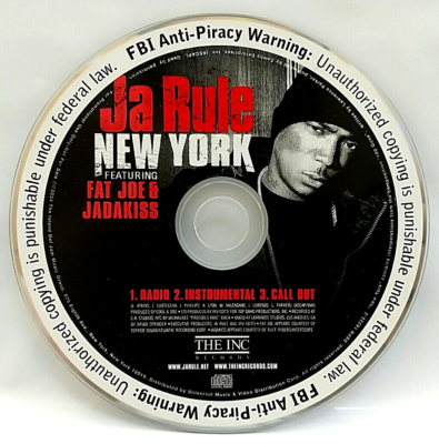 CD) Ja Rule Featuring Fat Joe Jadakiss – New York, Promo, Single