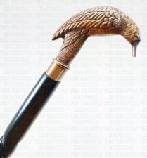 Raven/Crow Handle Wooden Walking Cane 37" Long For Male/Men/Grandpa/Halloween