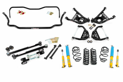 UMI 1968-1972 GM A-Body Handling Package, 1'' Lowering Stage 3, BLACK ABF805-1-B