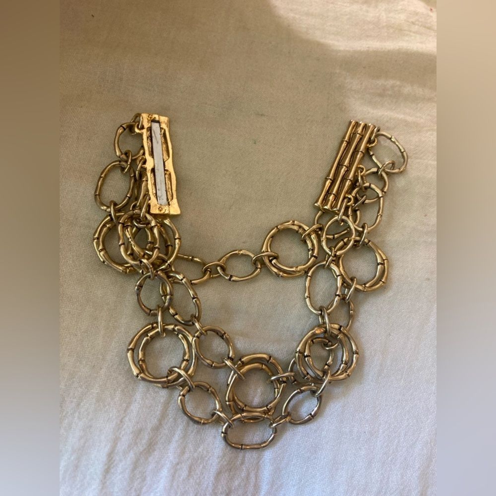 Multi Chains Statement Bracelet with Magnetic Cla… - image 2