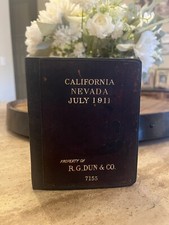 California, Nevada, July 1911 Property Of R.G.Dun & Co. 7155 Reference Book Rare