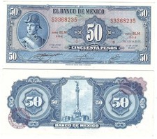 Mexico - 50 Pesos 1972 aUNC / UNC P.49t Serie BLM Lemberg-Zp