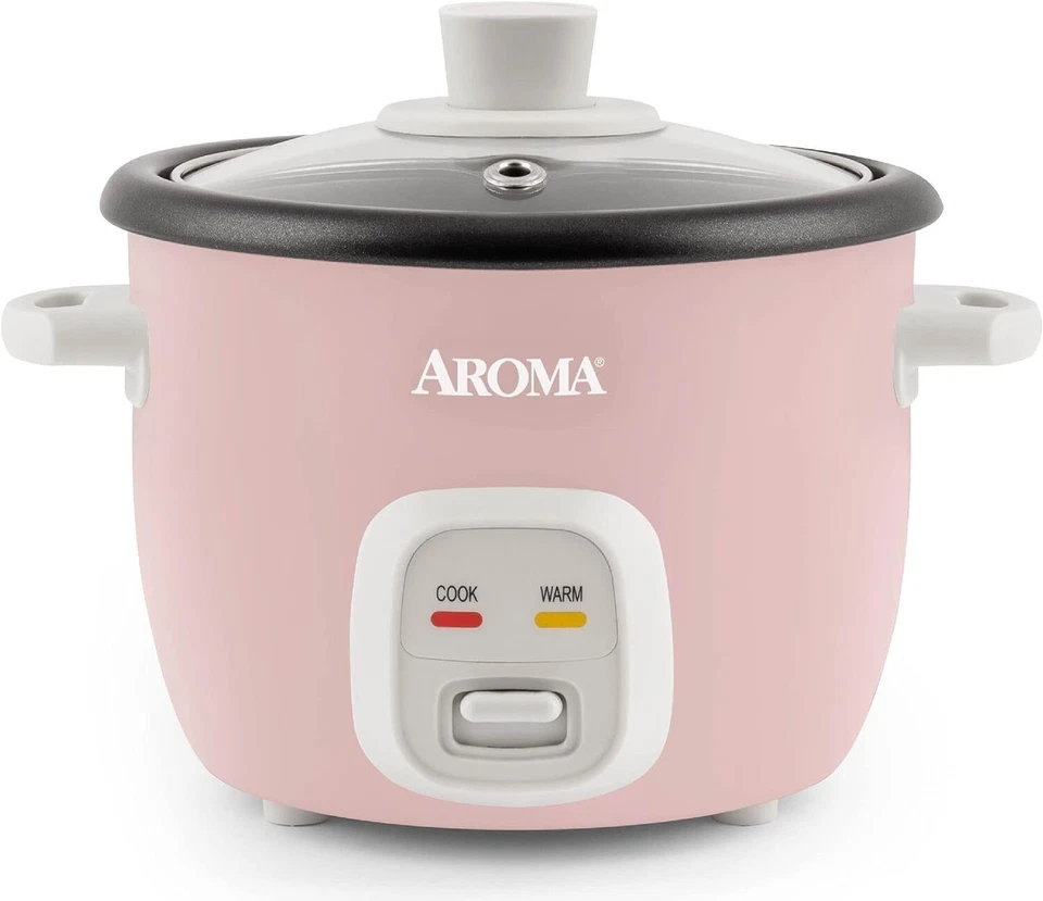 Aroma Housewares 4-Cups (Cooked) 1Qt Rice & Grain Cooker ARC-302NGP Open Box
